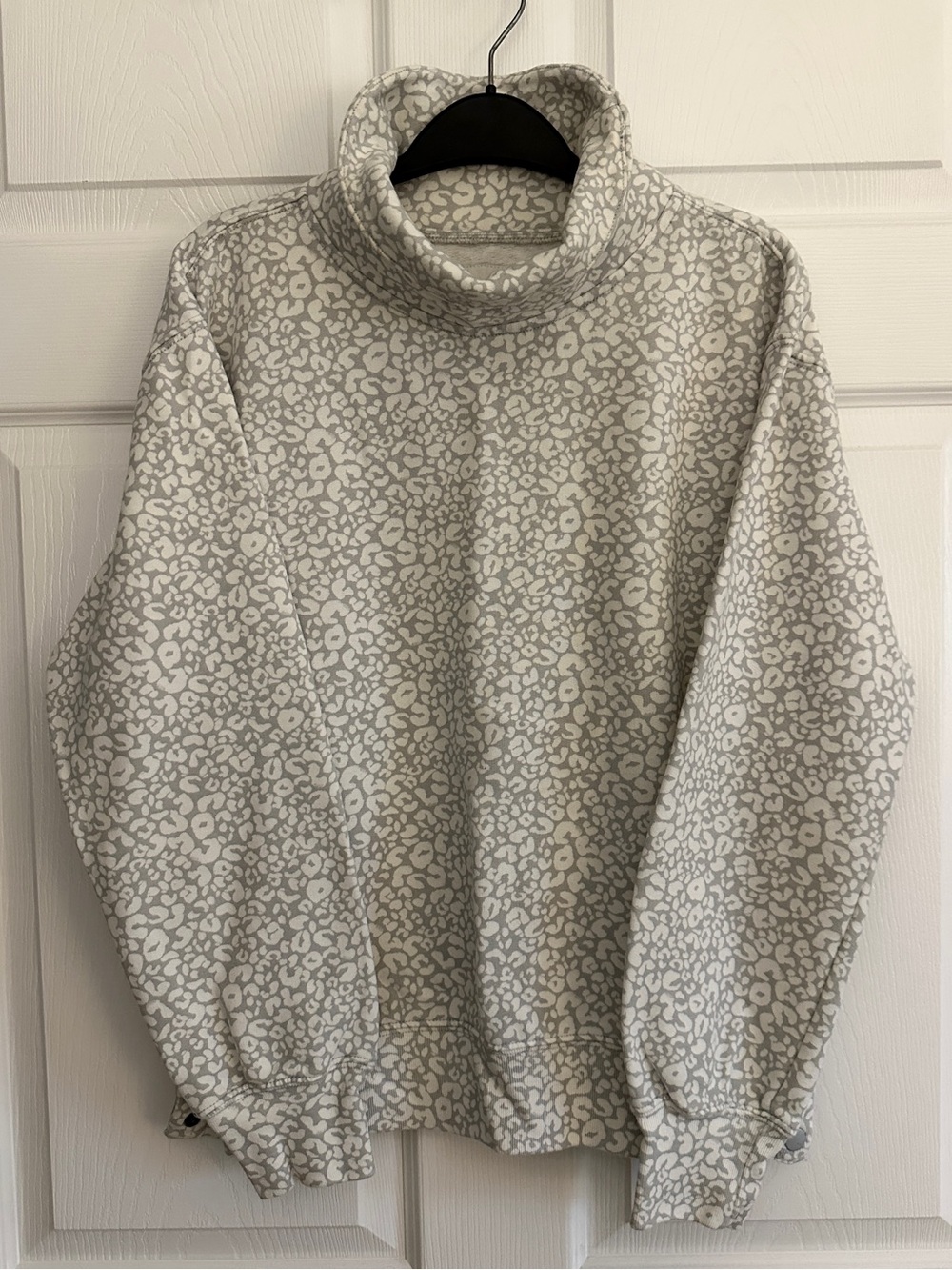 Abercrombie Mock Neck Leopard-Print Sweater